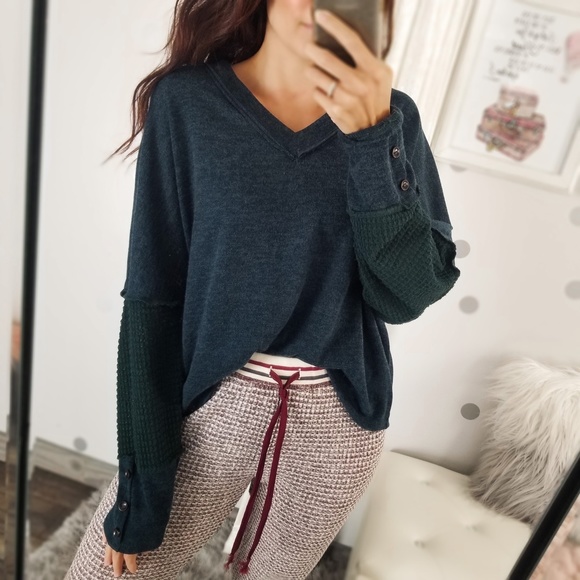 Last1️⃣ Winter Thermal Waffle Knit Joggers Fall Loungewear Drawstring Pants - Picture 6 of 8